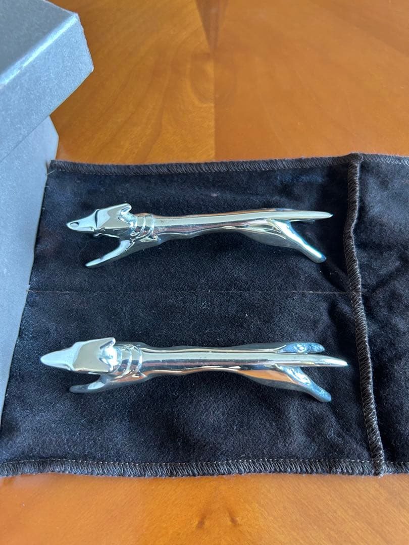 Christofle 犬型カトラリーレスト 2個セット