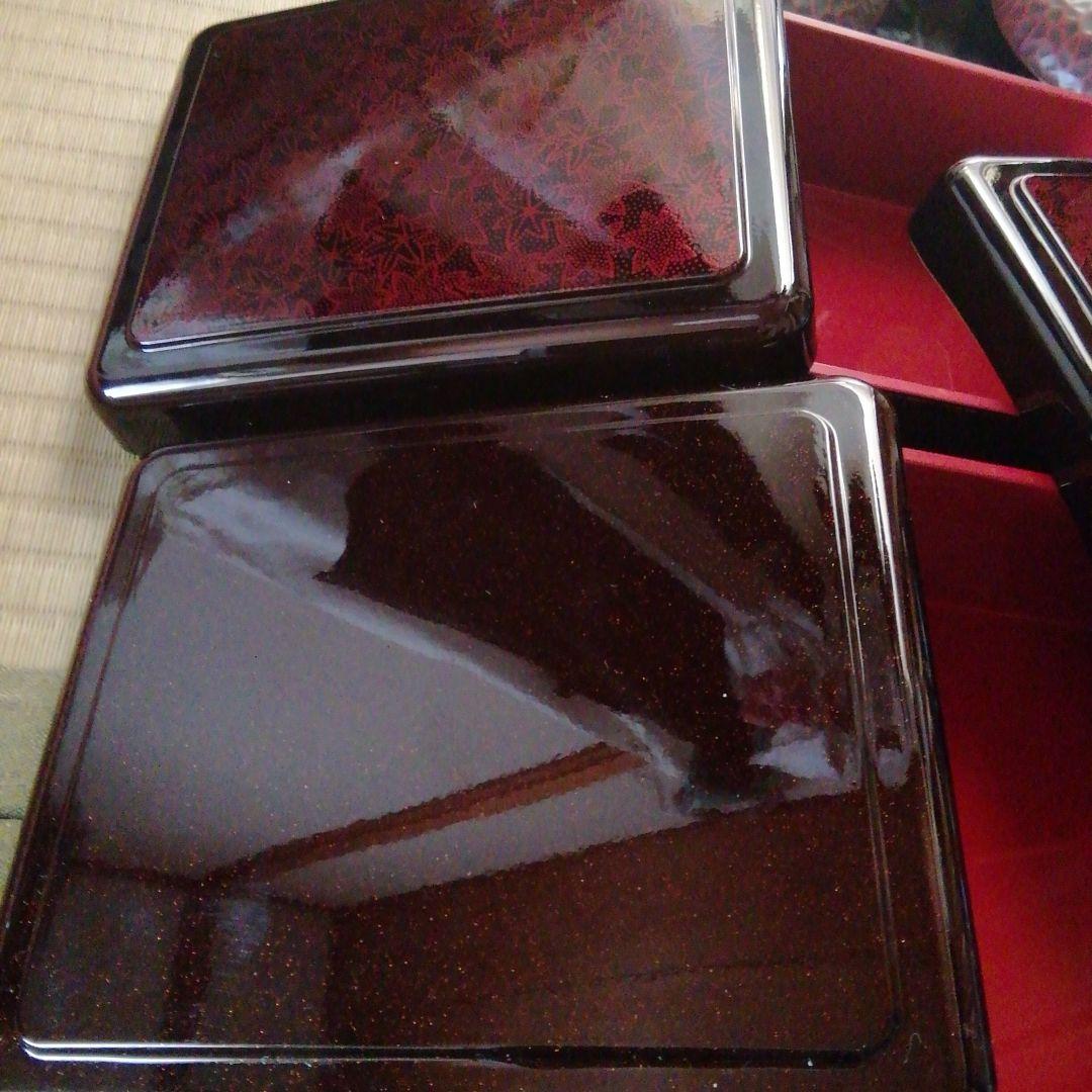 一*子様 うな重箱 お吸い物碗 セット 山中漆器 土用丑の日 鎌倉彫 松