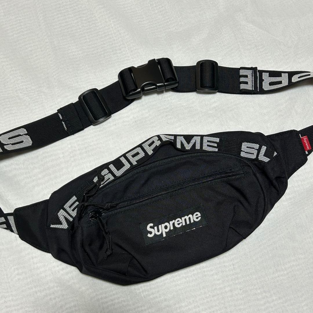 【美品】Supreme ウエストバッグ　ボディバッグ ブラック ブラック 黒 Supreme（シュプリーム） 国内正規品 ウエストバッグ ポーチ メンズ