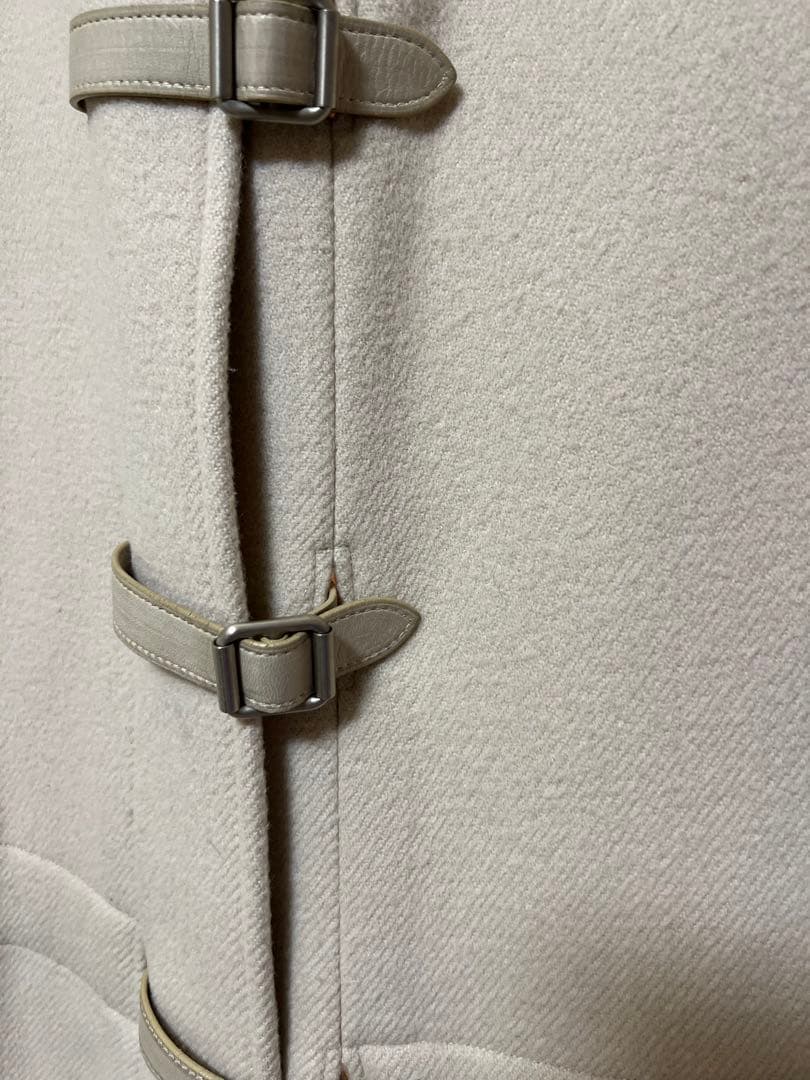 HERMES ベージュ ダッフルコート フード付き 38サイズ - メルカリ