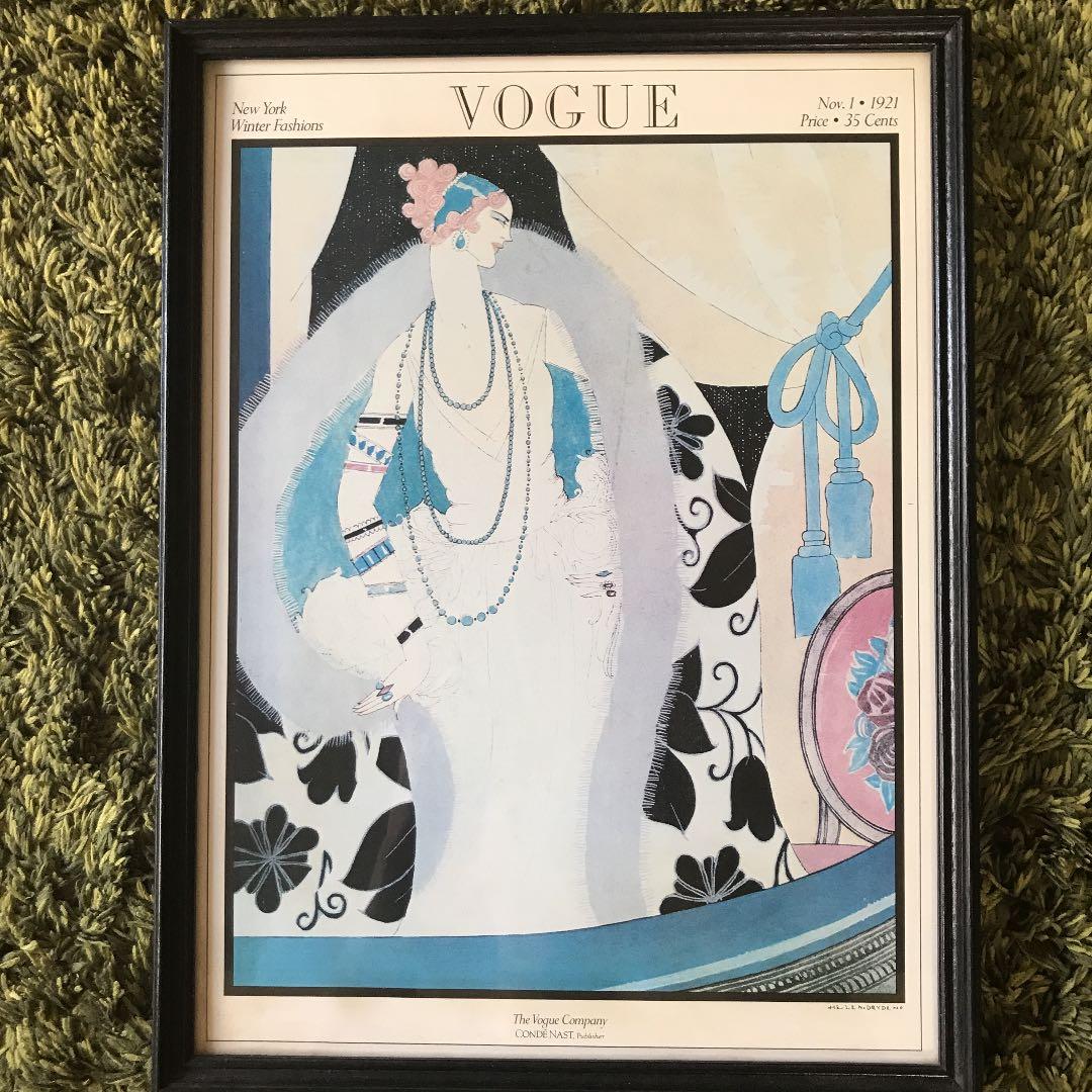 【最終値下げ】VOGUE アンティークポスター ポスター アートポスター 額付き
