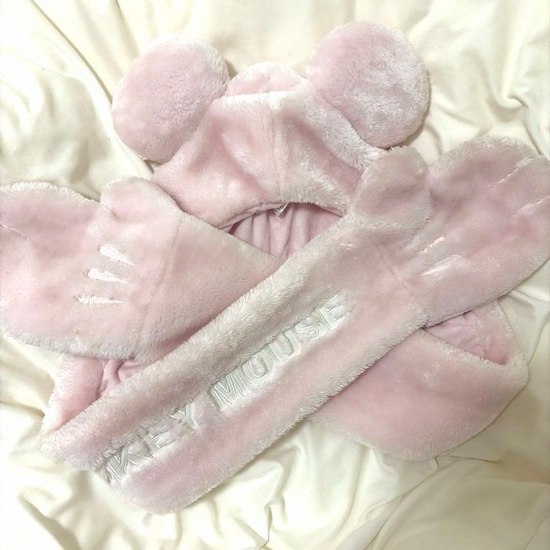 ディズニー マフラーキャップ ミニー ピンク - メルカリ