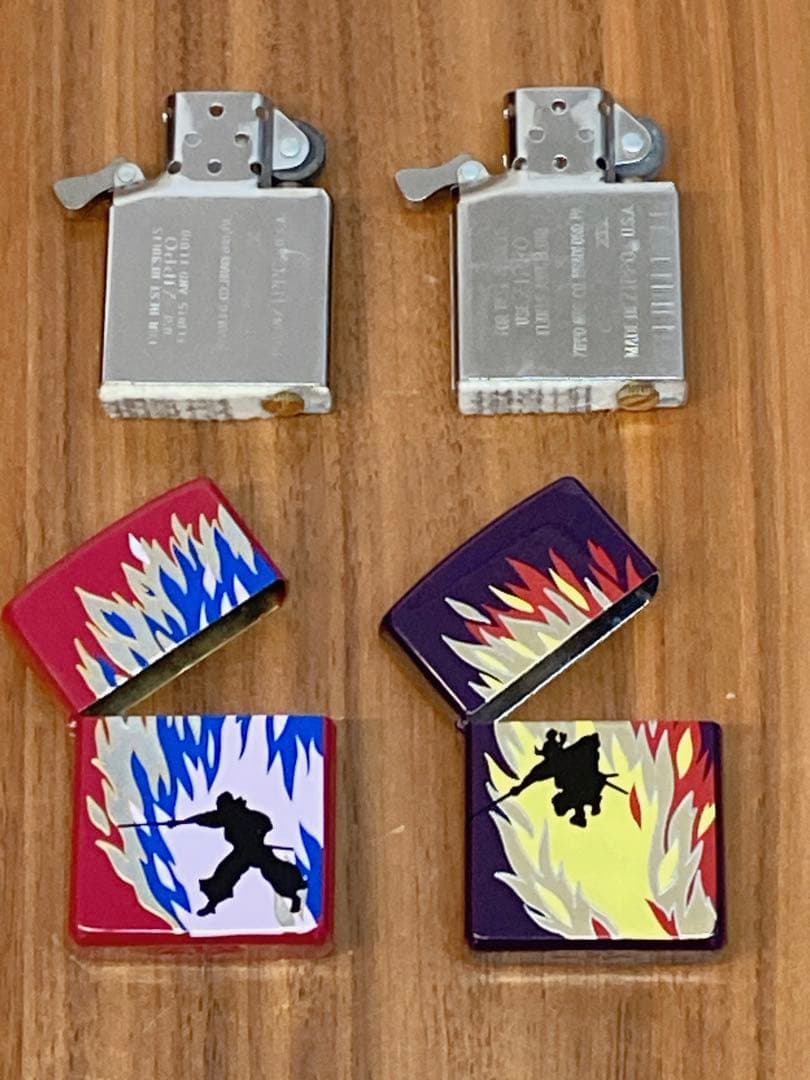 ZIPPO 漆塗り 横尾忠則デザイン 宮本武蔵/佐々木小次郎＋ケース2個