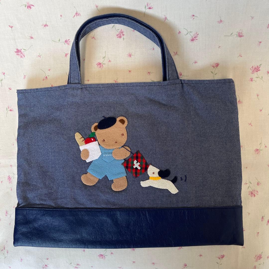 こゆぎんあん　ファミリア　デニムバッグ　ブック入れ