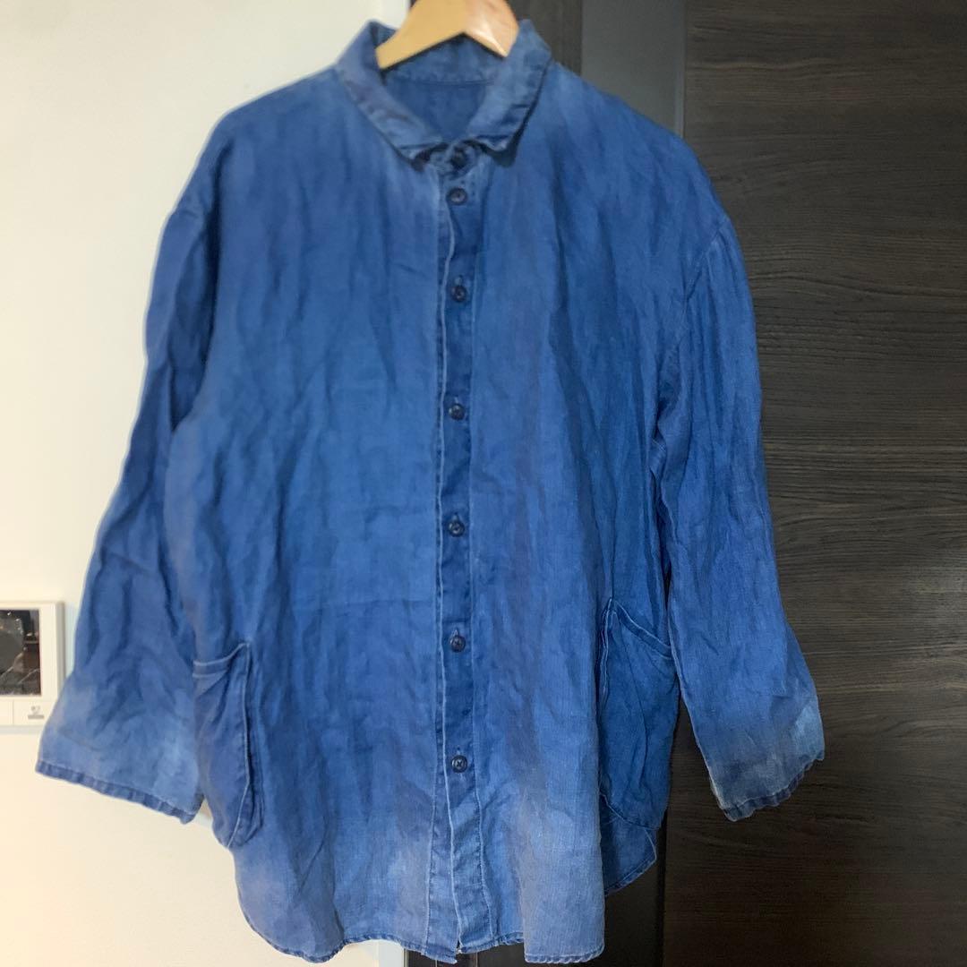 Porter Classic ポータークラシック インディゴ リネン シャツ