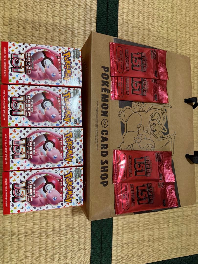 韓国版　ポケモンカード151 新品　BOX4個　ポケカ ポケモン - ポケモンカード151 ポケカ 韓国版の通販 by ぽむぷり's