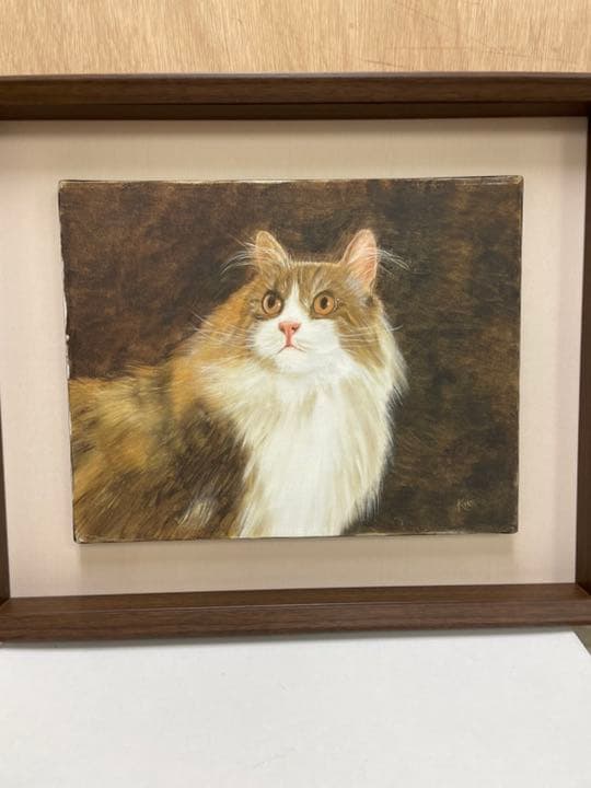 油絵　猫