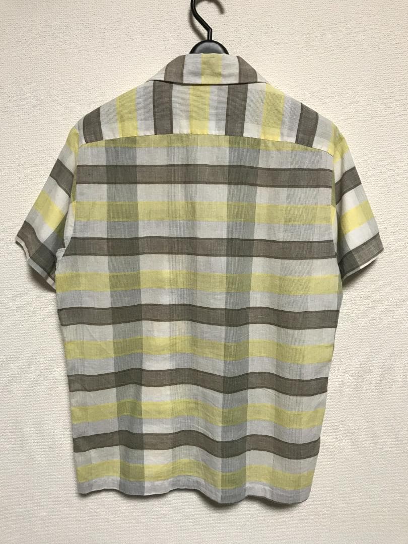 イタリアンカラー チェック シャツ ビンテージ ロカビリー 50s オンブレ