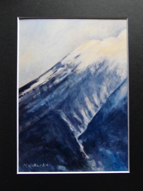 奈良岡正夫、【岩木山】、希少な大判画集より、新品高級額