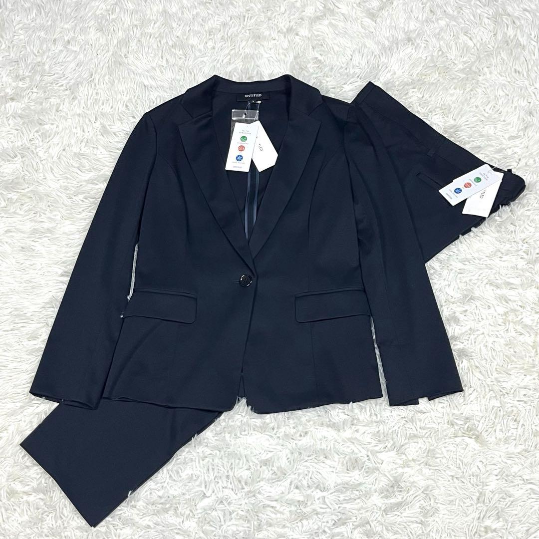 『未使用』アンタイトル セットアップスーツ トリアセテート混 濃紺 大きいサイズ 楽天市場】アンタイトル（パンツスーツ｜スーツ・セットアップ