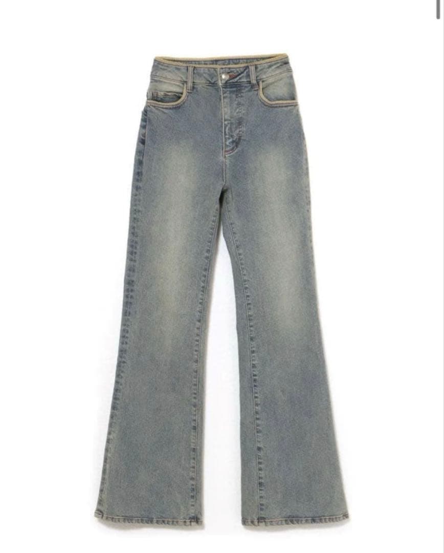 andmary Heart stitch denim ブルーベージュ