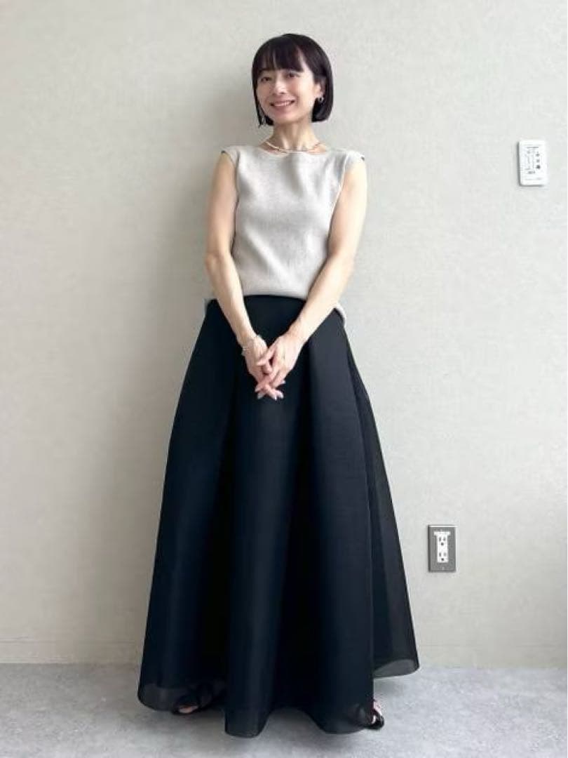 A part by ダブルラッセルタックスカート ブラック - メルカリ