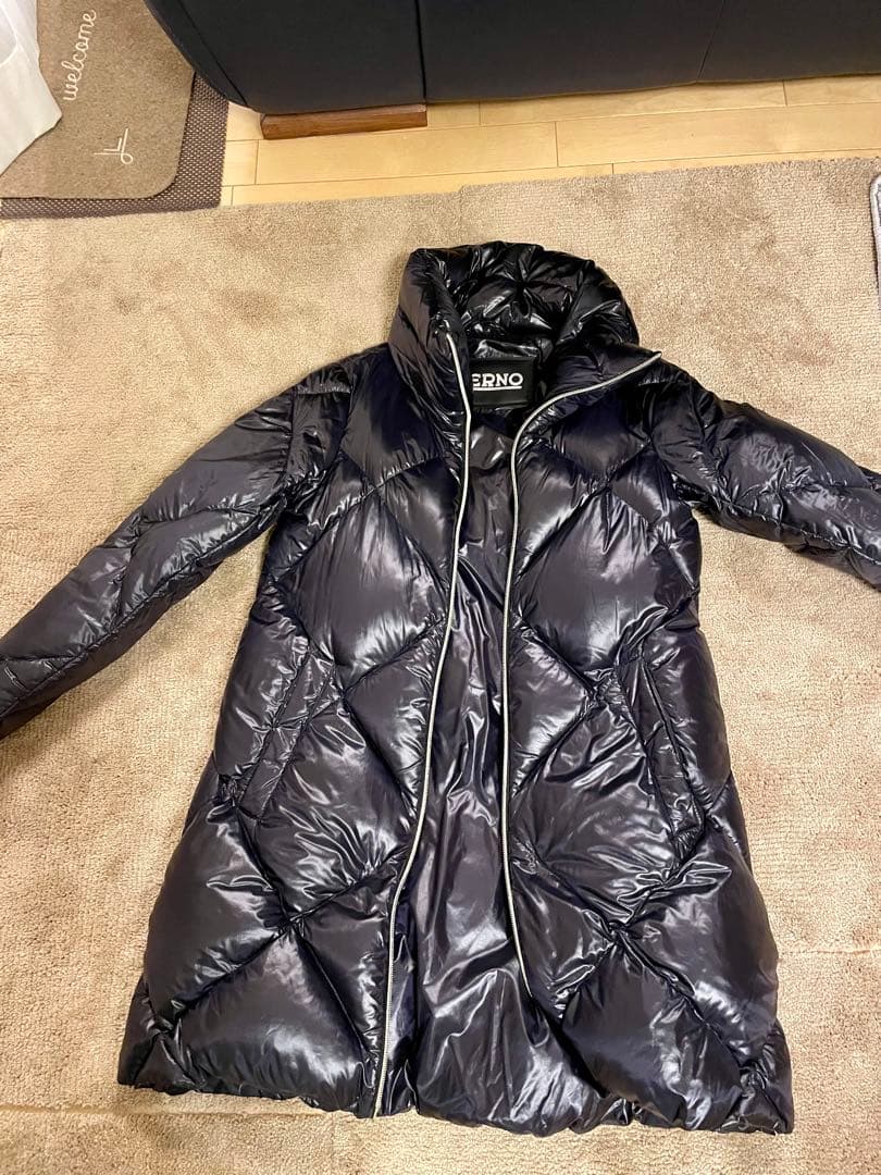 Herno ブラックダウンジャケット38