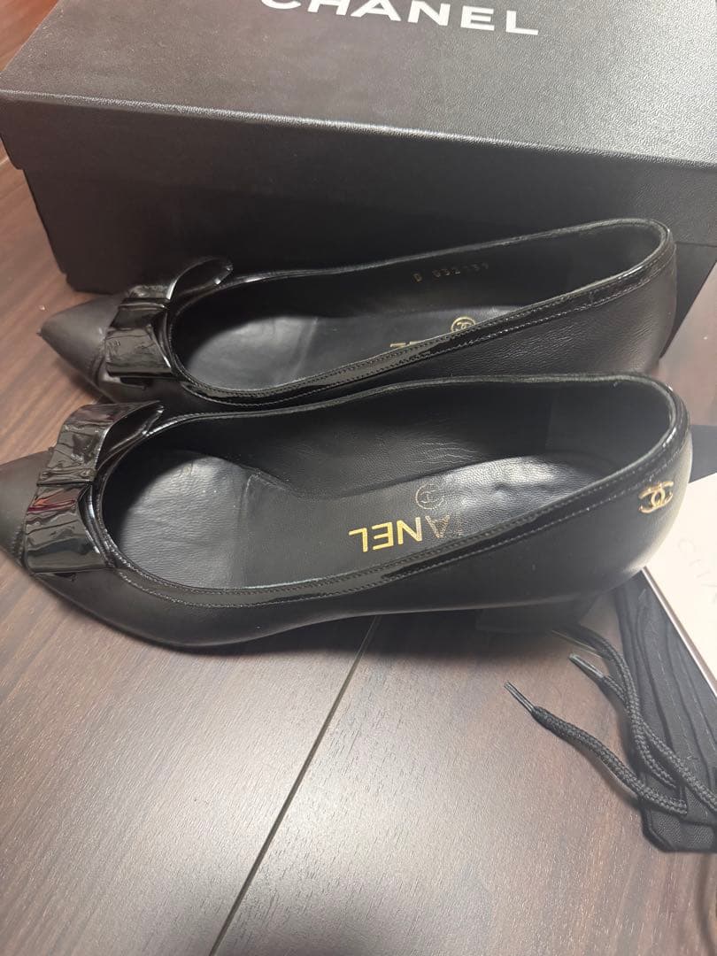 ヨジョン　CHANEL シャネル　リボン　パンプス　35ハーフ