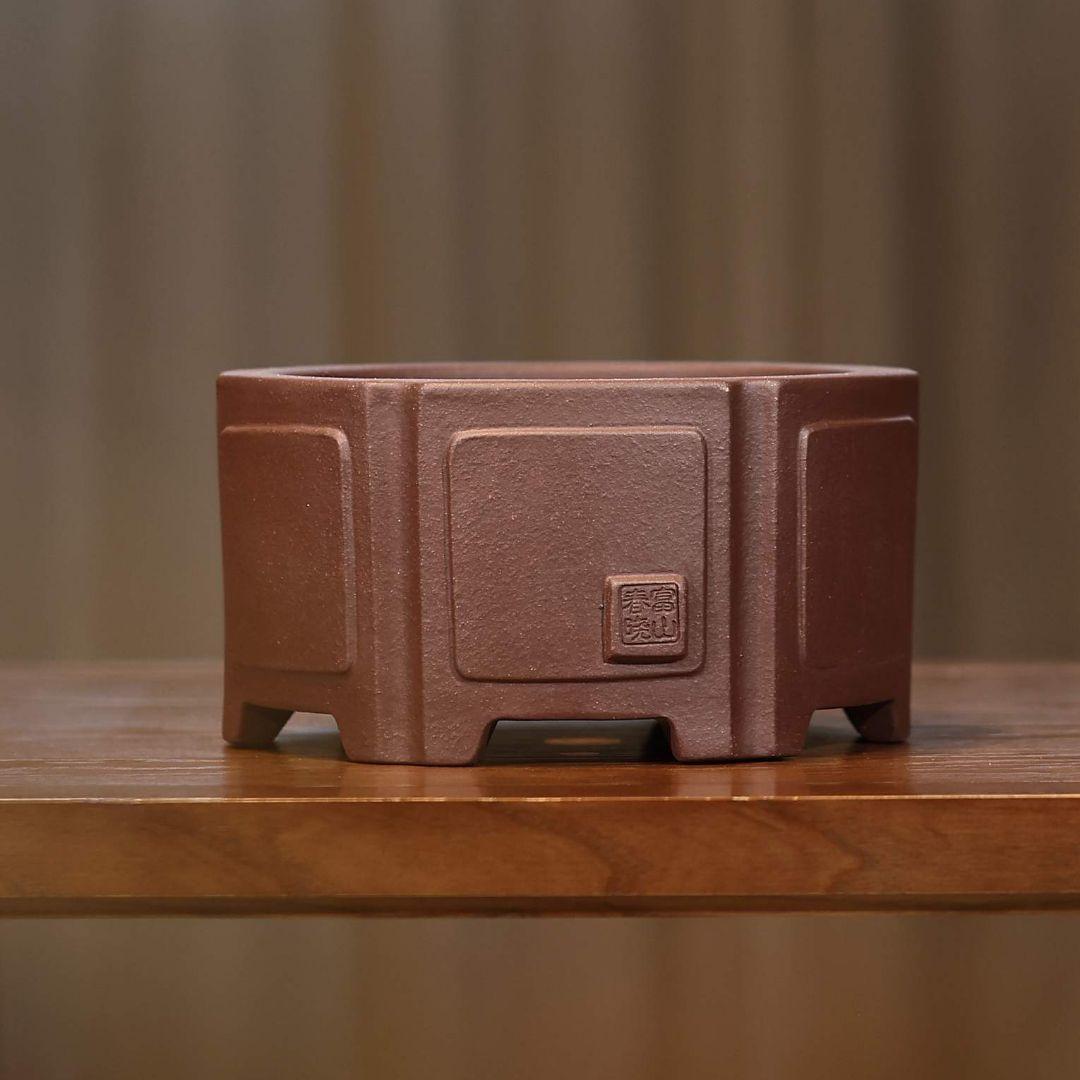 六方盆 多肉植物鉢 紫砂鉢 盆栽鉢 植木鉢 小品盆栽鉢 大品盆栽鉢 盆栽鉢 小石原焼6号胴縄丸鉢3点セット 山草鉢 植木鉢 口径18cm 中品