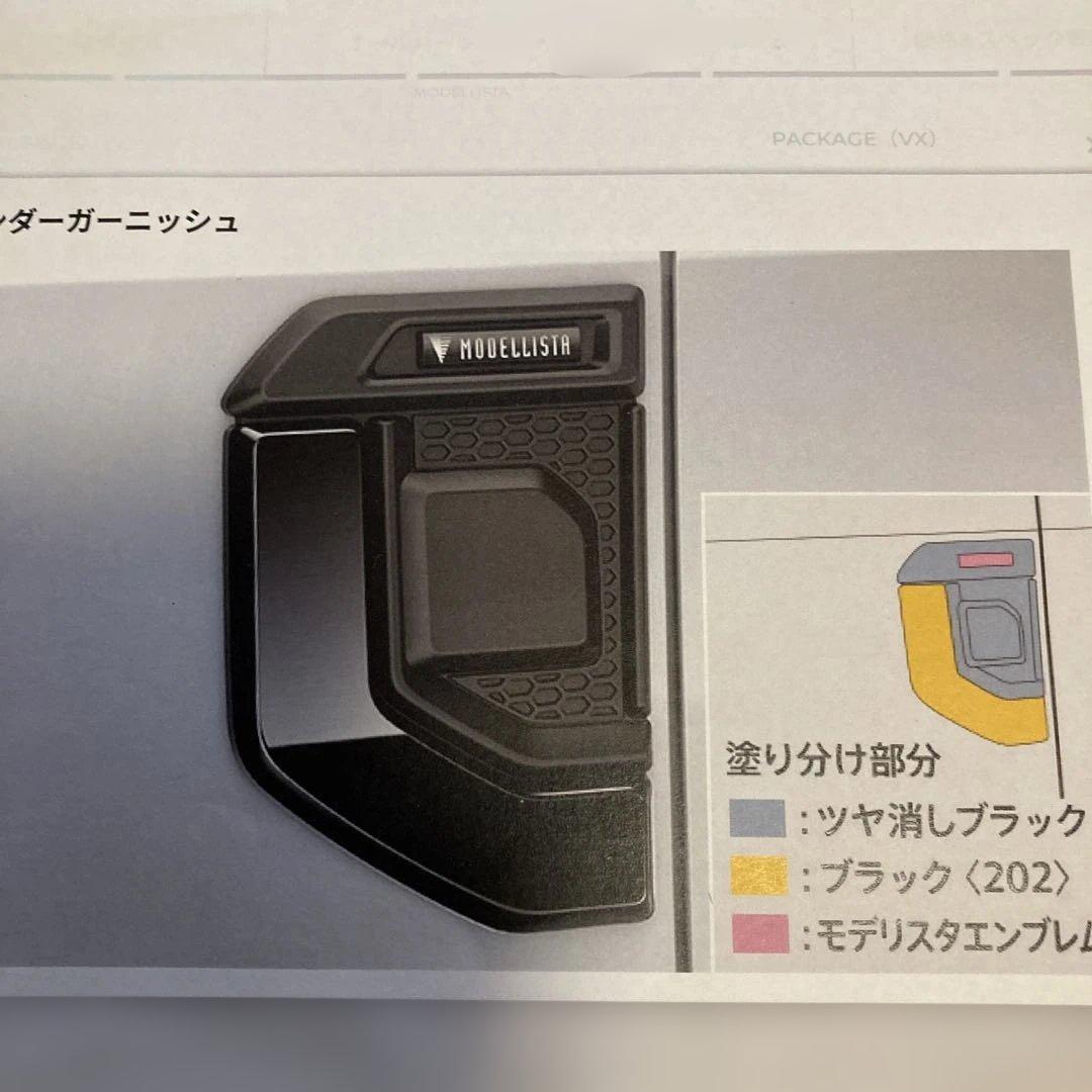 ランクル250 純正MODELLISTA フェンダーガーニッシュ ブラック