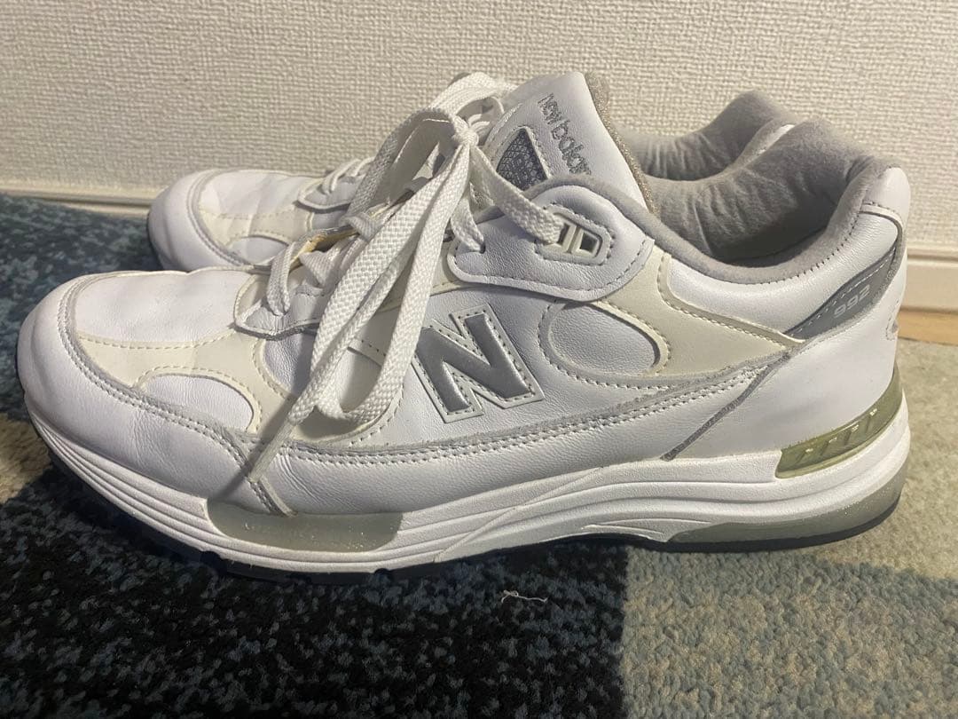 new balance 992WL ホワイト/シルバー レザー