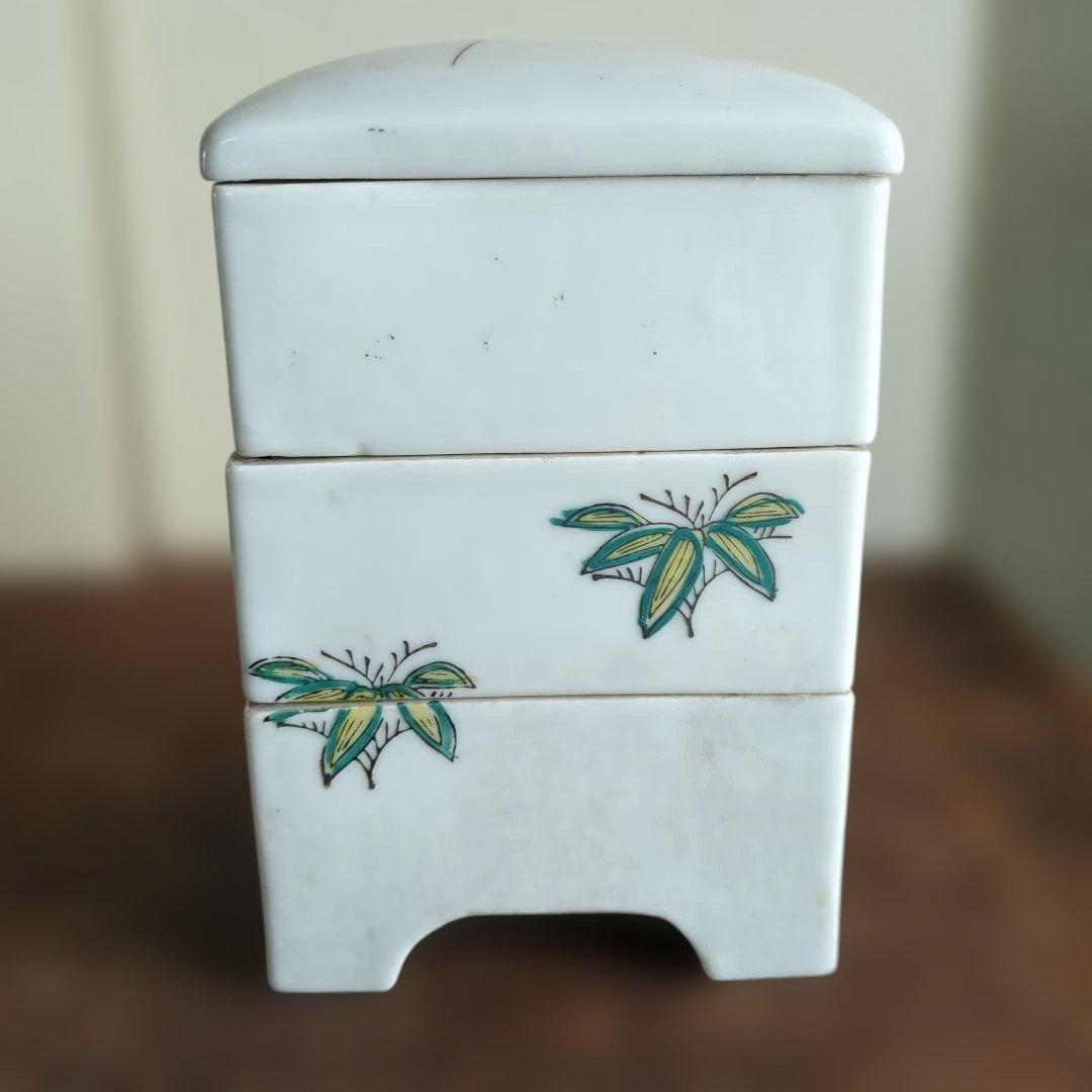 骨董 段重箱 陶器 松竹梅 三段重 アンティーク 物入 おせち - メルカリ