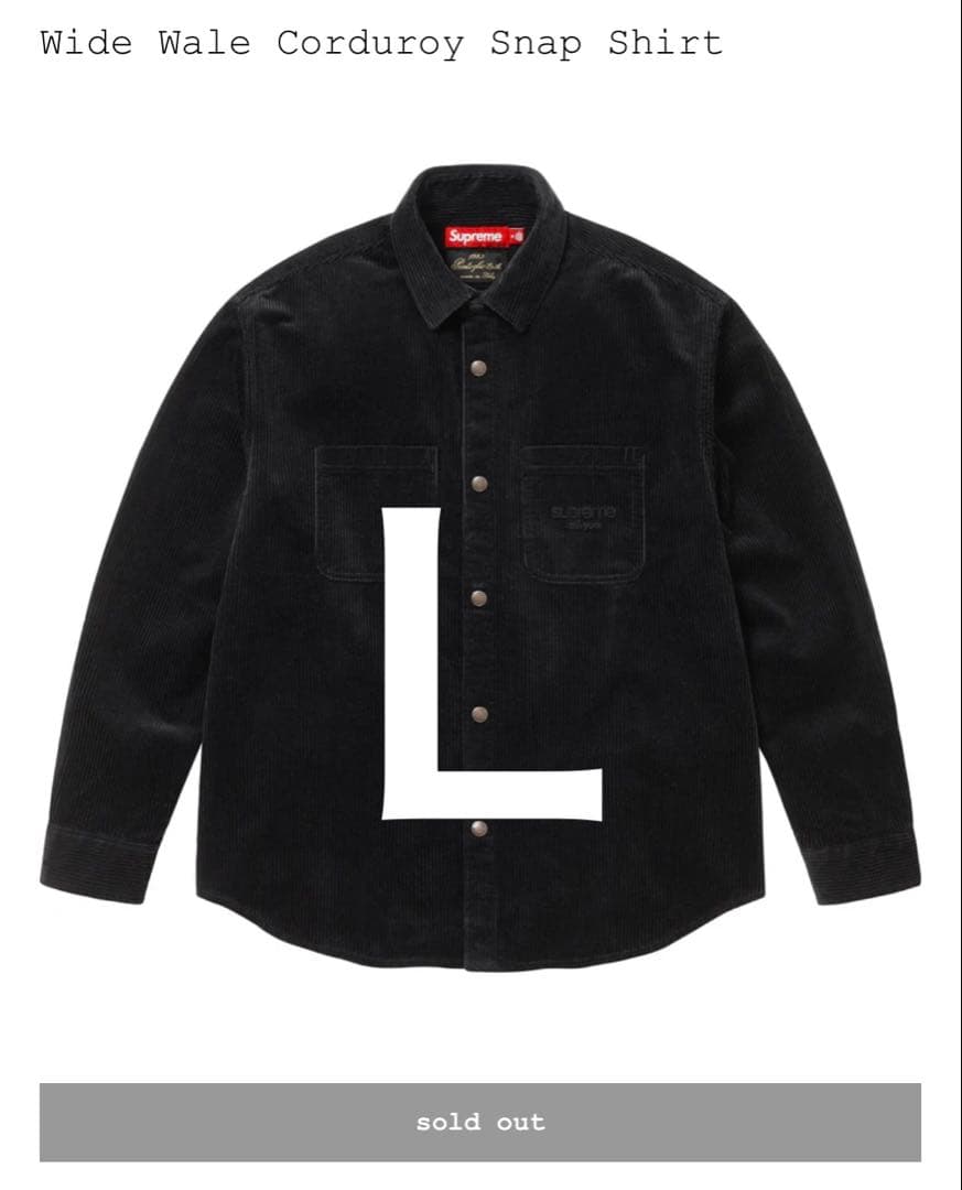 ジャケット・アウター supreme wide wale corduroy snap shirt