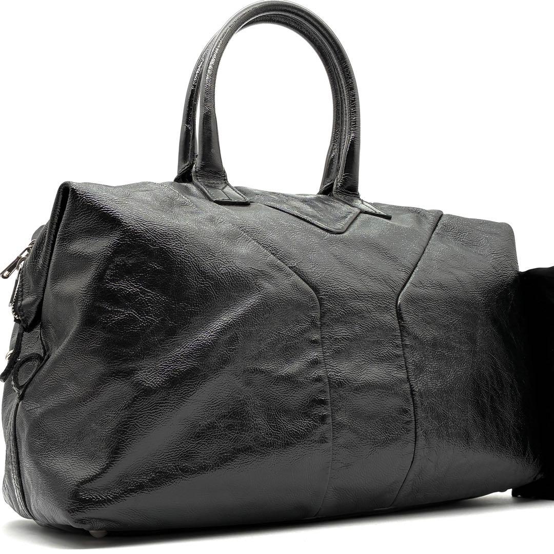 美品 イヴサンローラン リヴゴーシュ イージー ボストンバッグ Yロゴ レザー イヴ・サンローラン YVES SAINT LAURENT Yロゴ レザー ボストンバッグ