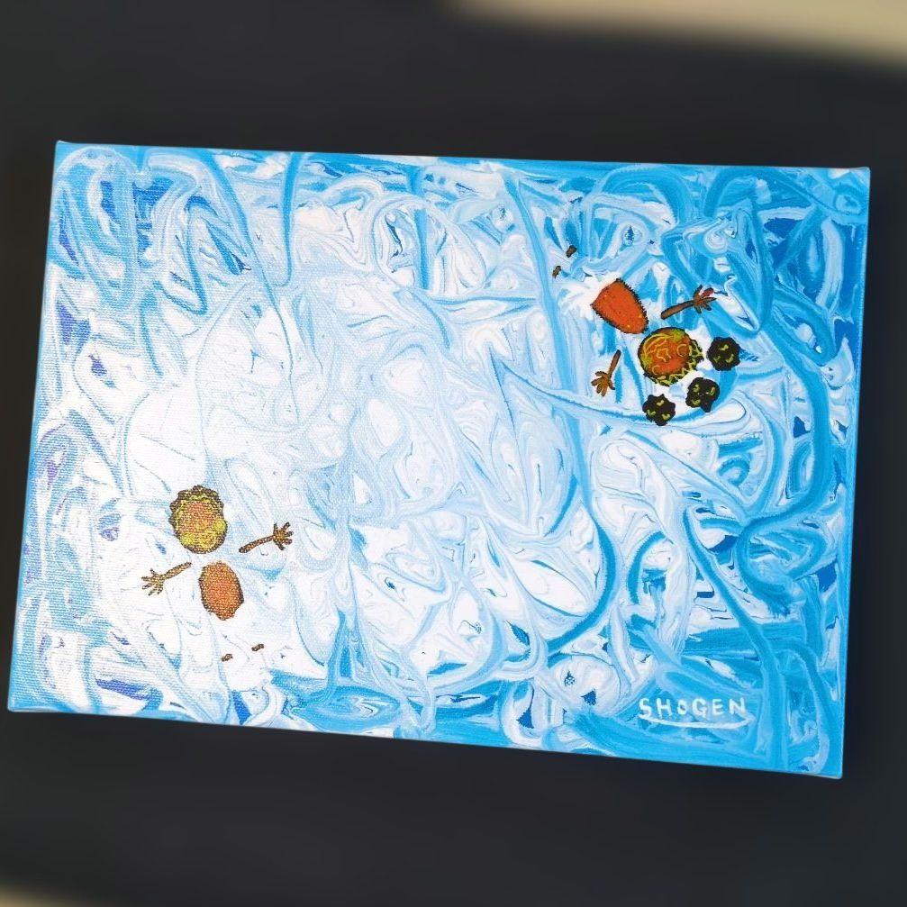 SHOGENさんペンキ画　ペンキアート　キャンパス地レプリカ 「ヌングウィにて」