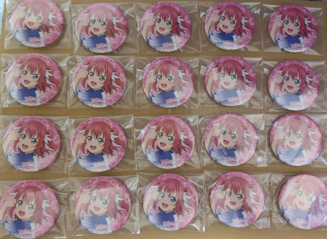 Aqours ドリコン 缶バッジ 黒澤ルビィ 20個セット