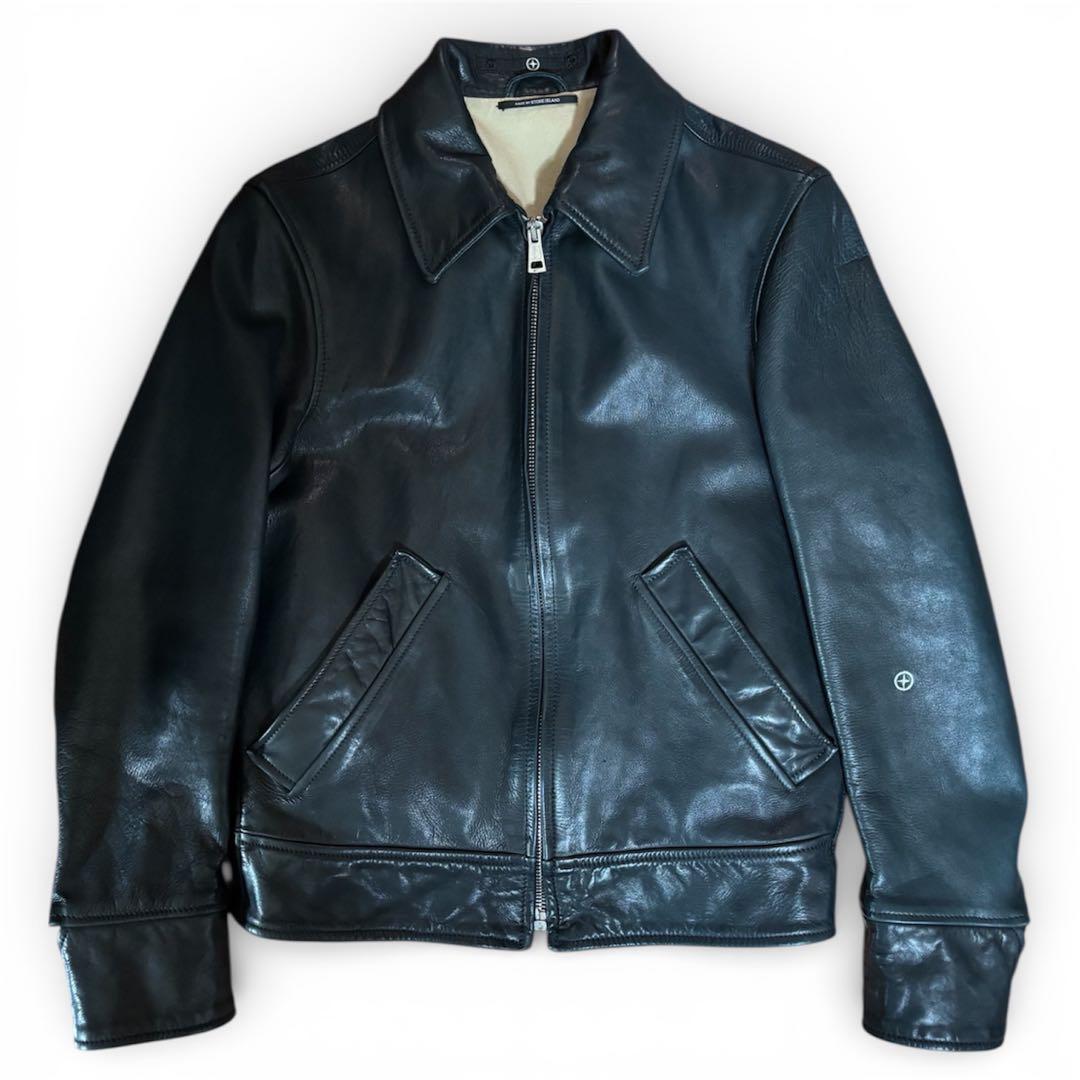 STONE  05AW シングルライダース　レザー ARCHIVE Liugoo Leathers 本革 立襟シングルライダースジャケット メンズ