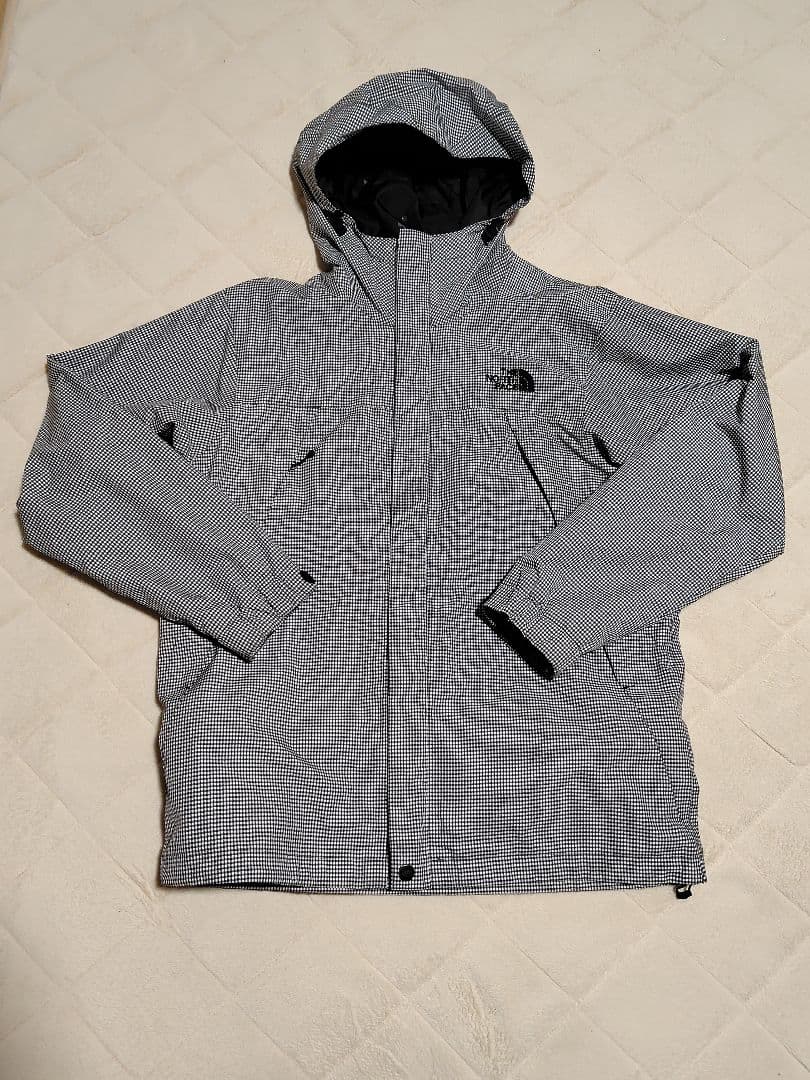 u*6様 ノースフェイスノベルティスクープジャケットチェック柄マウンテンパーカー