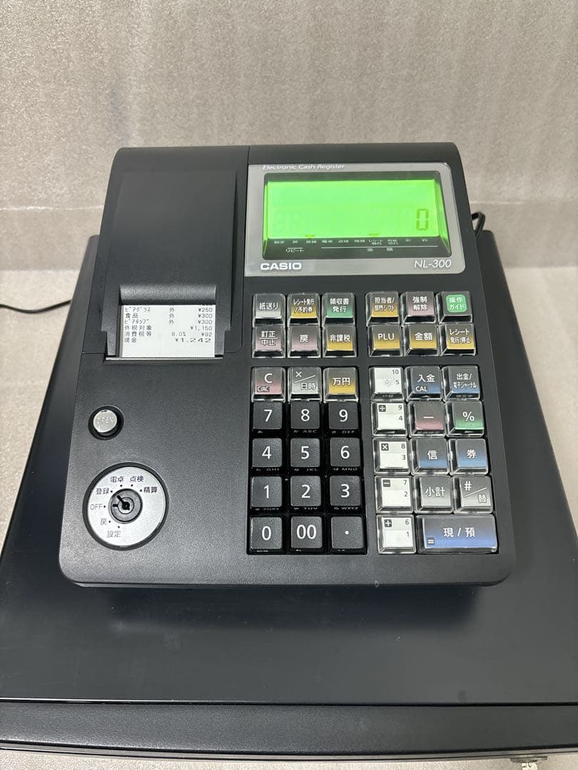 動作良好！CASIO カシオ NL-300 レジスター 鍵3本付属