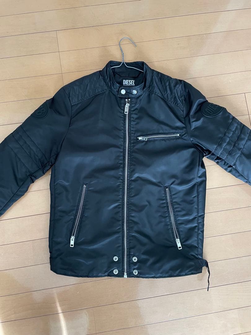 DIESEL ブラック ライダースジャケットM 中古・古着通販】DIESEL (ディーゼル) シングルライダースジャケット