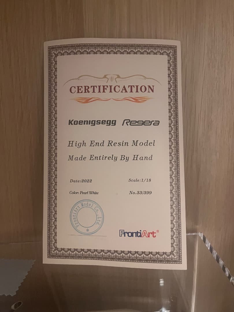 Frontiart 1/18 Koenigsegg Regera ホワイト Frontiart 1:18 Koenigsegg Regera Pearl white F079-172 – YomaCarModel