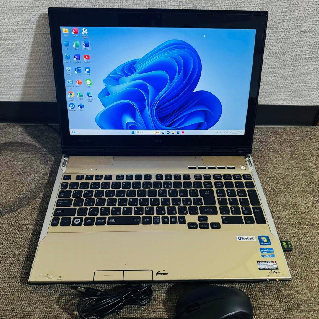 S233 NECノートパソコンi7高速SSDサクサクWindows11オフィス付