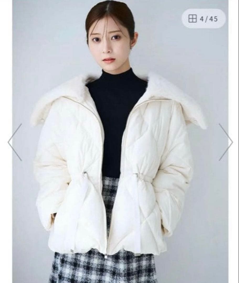 ＾*＾様 CELFORD　ファー襟付キルティングショートコート アイボリー　サイ