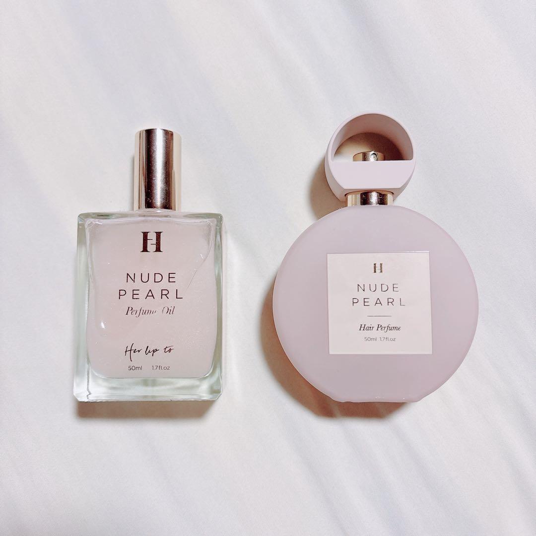ハーリップトゥ　ヌードパール　香水オイルとヘアパフューム　セット