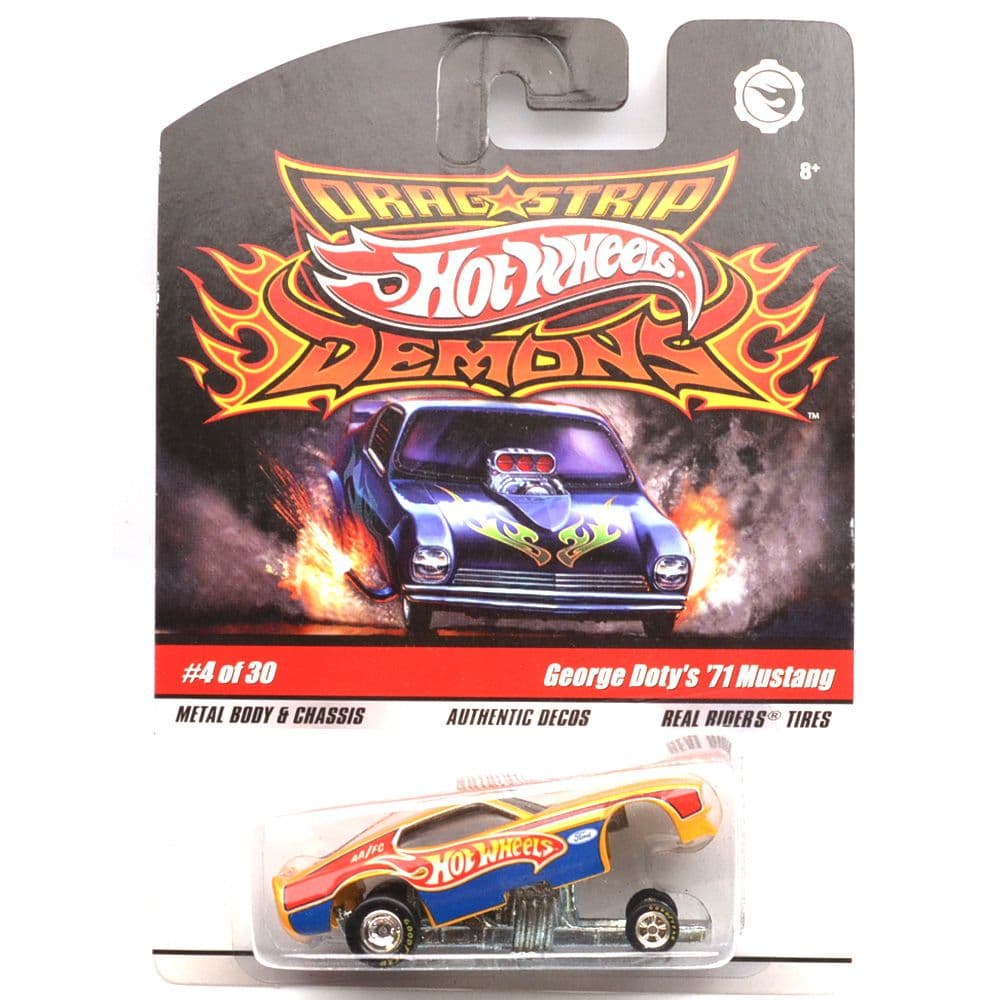 ミニカー GEOGE DOTY'S '71 MUSTANG Amazon | Hot Wheels '71 Mustang Mach 1 2/250、レッド | ミニカー