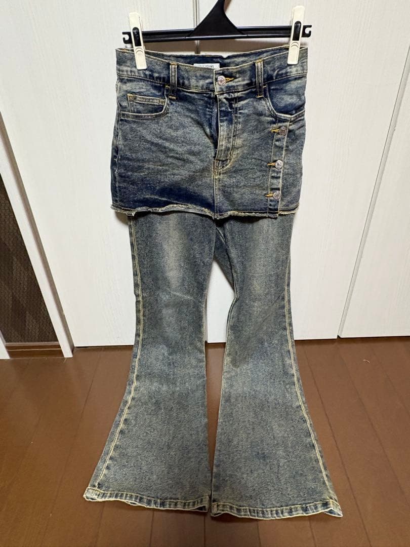 OVERDYE JW LAYERED FLARE PT デニム SLY - メルカリ