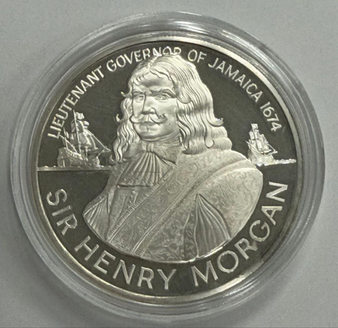 1974年ジャマイカ サー・ヘンリー・モーガン 10ドル記念銀貨（未使用）