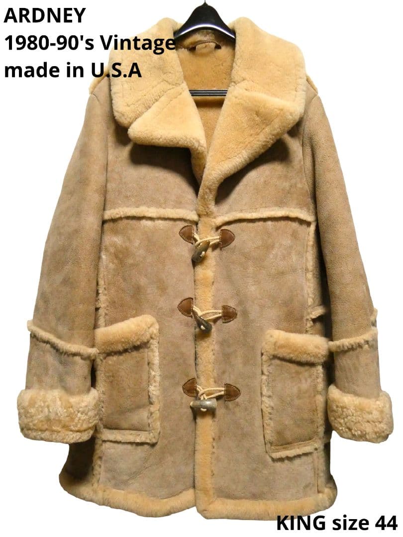 キングサイズ44！ほぼデッドストック！ARDNEYリアルムートンダッフルコート THE REAL McCOY'S(リアルマッコイズ) ムートン ダッフルコート MJ21123