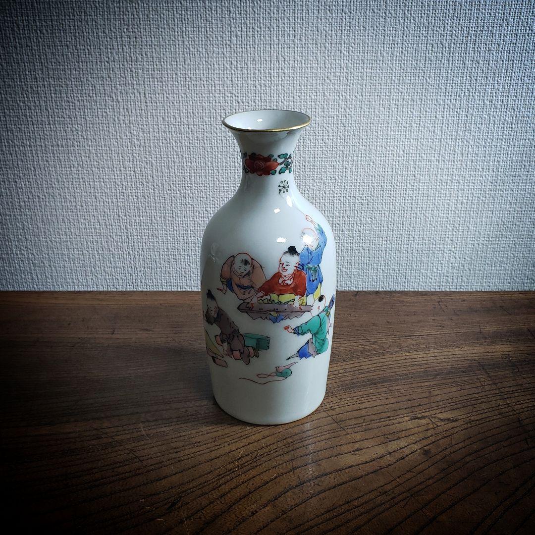 徳利　中国骨董　童　色絵　酒器　花器　一輪挿し　フラワーベース 徳利 中国骨董 童 色絵 酒器 花器 一輪挿し フラワーベース 徳利 中国
