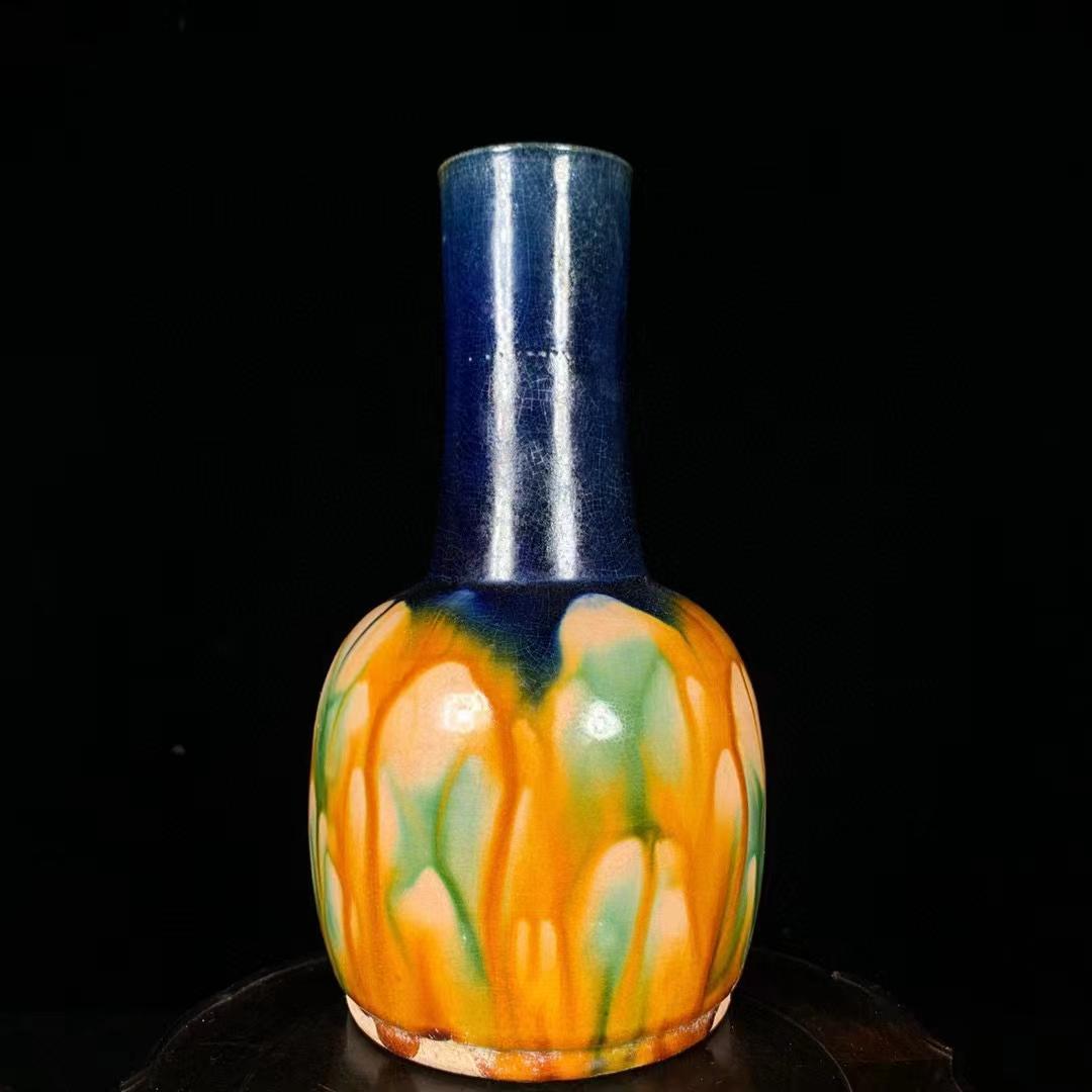 中国古美術・旧蔵の磁器・三彩の紙槌瓶・陶芸・置物・茶道具・書道・文房具·花瓶 ke2012-1-2.jpg