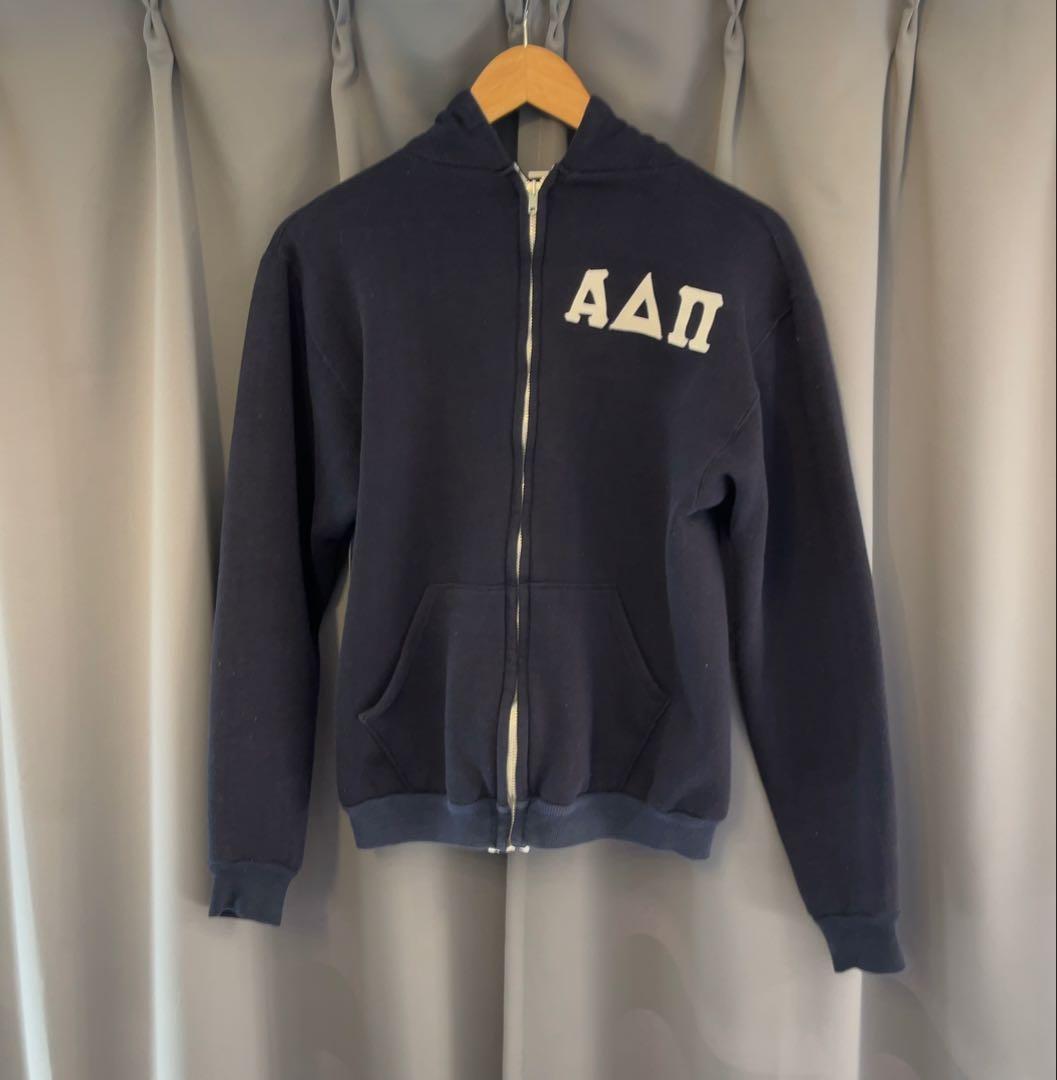 60s 70s USA製 RUSSELL ラッセル パーカー 金タグ 70s ラッセル USA製 ヴィンテージ スウェットパーカー 3段プリント 金