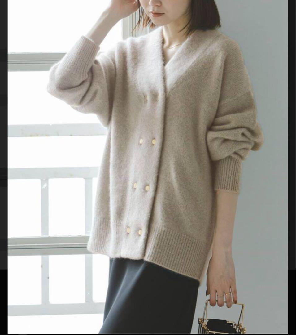 noble ノーブル　yak ダブルボタンニットカーディガン
