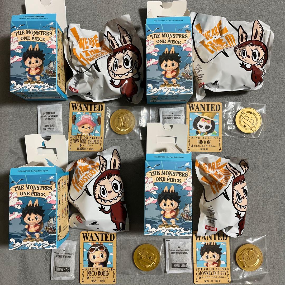 ONE PIECE x LABUBU フィギュアpopmart 4体まとめ売り☆ - メルカリ