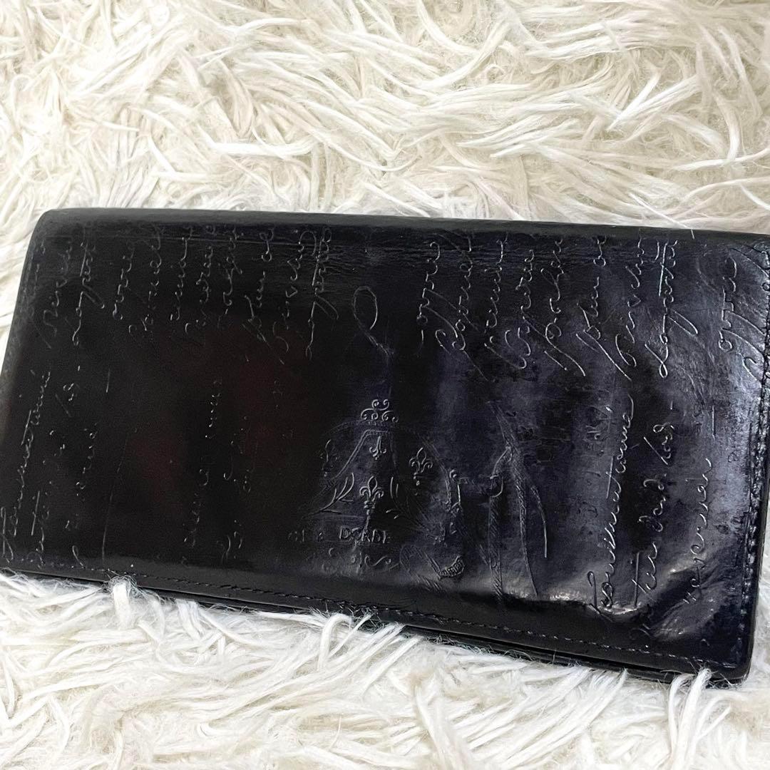 ベルルッティー　Berluti 長財布　カリグラフィ　ブラック　黒　札入れ
