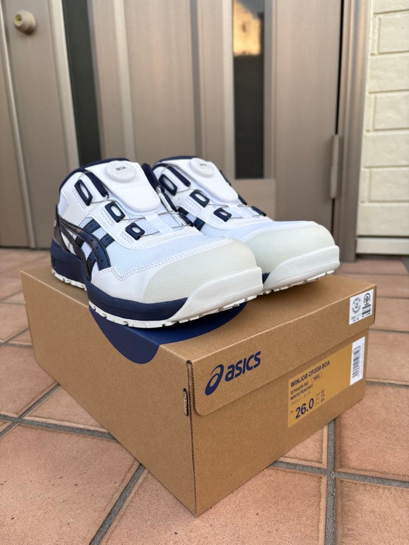 asics CP209 BOA 26.0cm ホワイト/ネイビー新品未使用