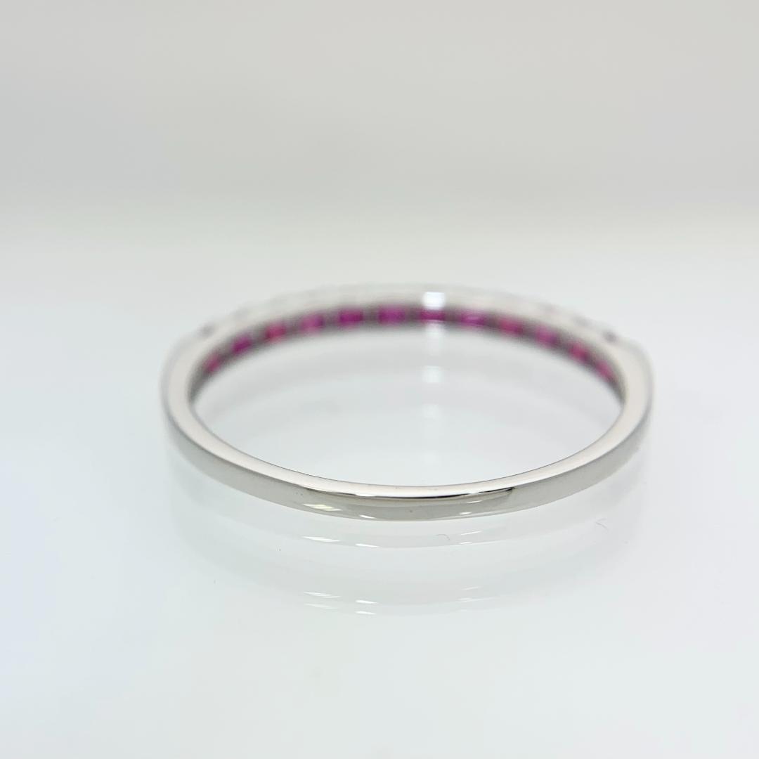 新品 ルビー ハーフエタニティ リング 0.34ct Pt950