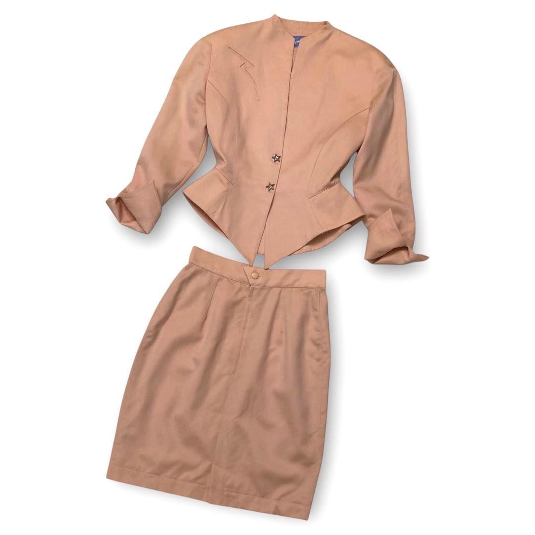 ★希少レア★ティエリーミュグレー セットアップスーツ 80s 90s ピンク