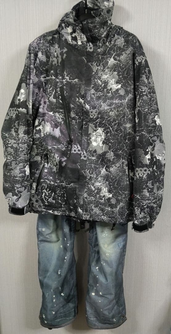 686 ロクハチ デニム スノーボードウェア 上下セット Mサイズ 686 シックスエイトシックス DOJO PANT ユニセックス スノーボード