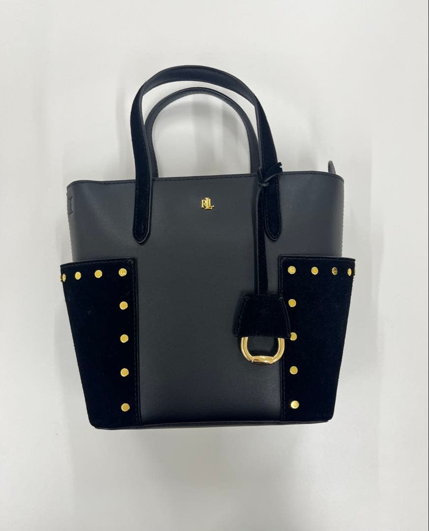 RalphLauren ロゴ付き2wayバッグ 黒 ラルフローレン ショルダー