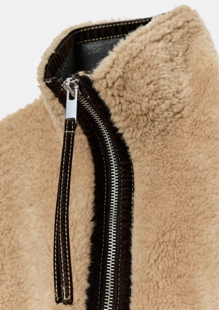 ZARA ZW Collection ダブルフェイス ボアジャケット - メルカリ